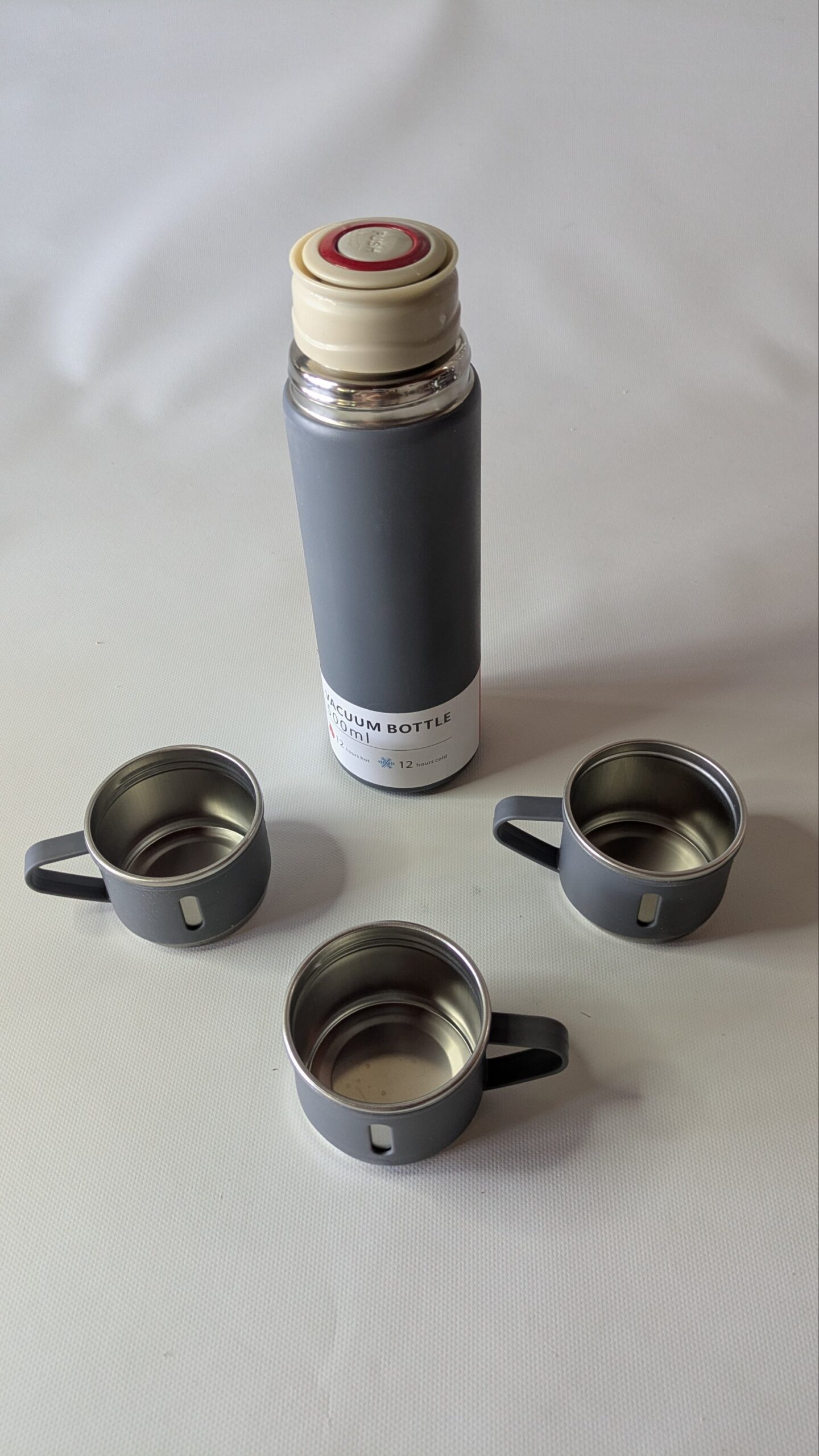Termo Cafetero de Acero Inoxidable 500ml con Set de 3 Tazas - Imagen 2